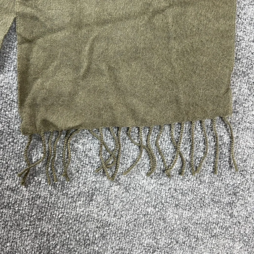 Sol Alpaca Scarf Olive Green 100% Baby Alpaca Brushed Scarf Made in Peru NWT